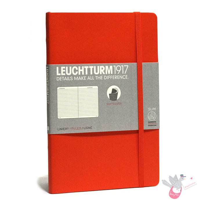 LEUCHTTURM1917 Composition Notebook Soft Cover - B6 - Ruled - Orange