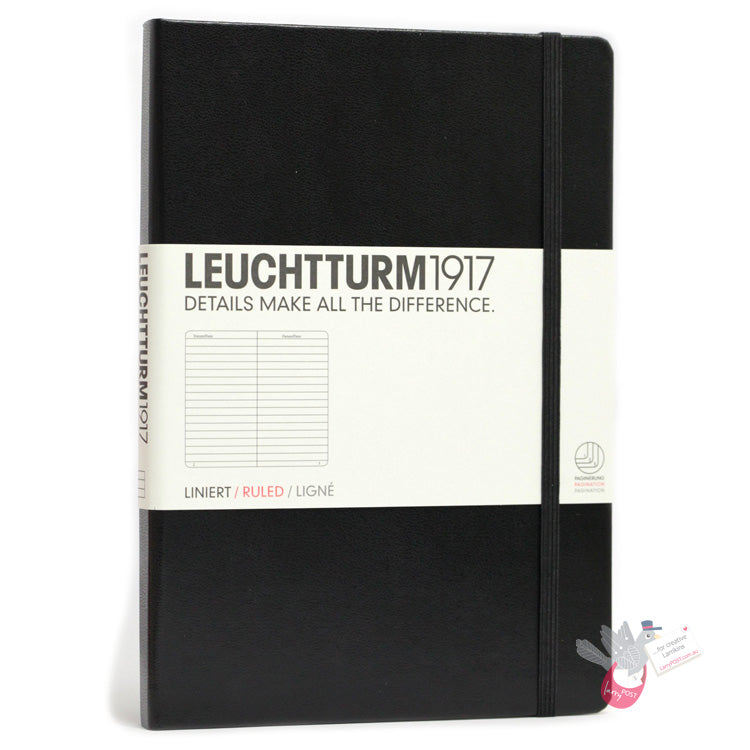 LEUCHTTURM1917 Classic Hard Cover - Medium A5 - Ruled - Black