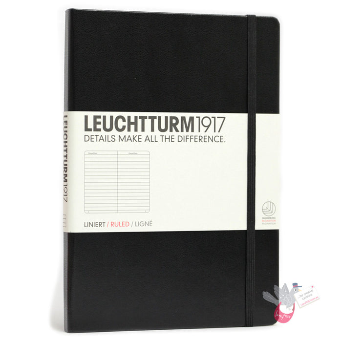 LEUCHTTURM1917 Classic Hard Cover - Medium A5 - Ruled - Black