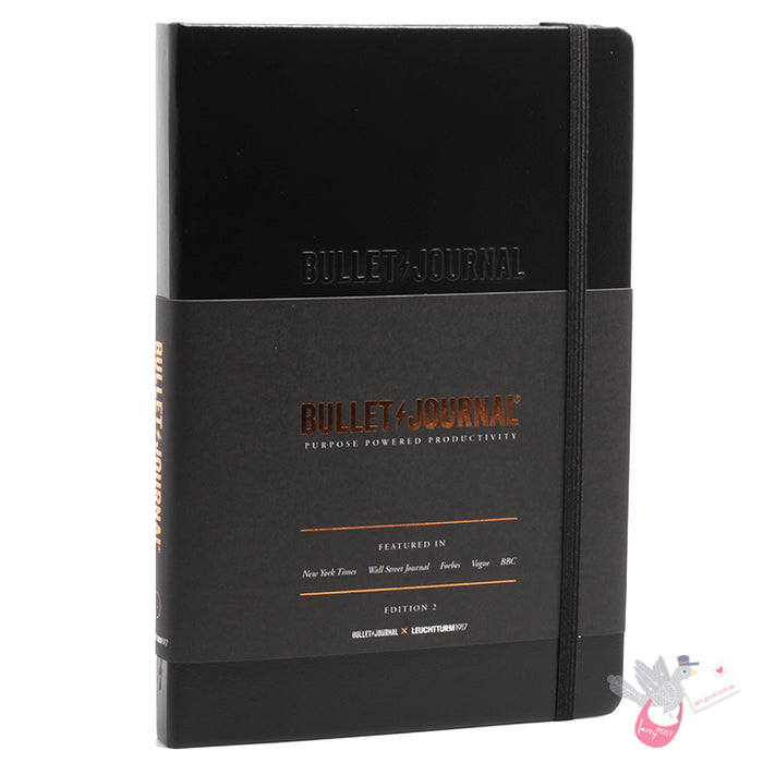 LEUCHTTURM1917 Bullet Journal Edition 2 - 120gsm Paper - Medium (A5) - Dotted - Black