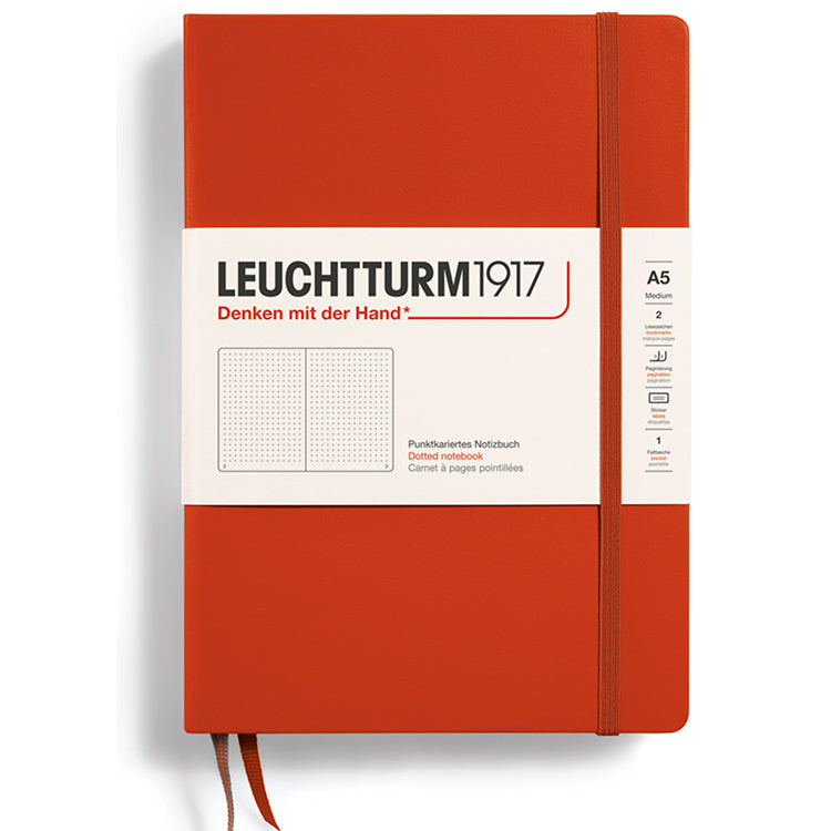 LEUCHTTURM1917 Classic Hard Cover - Medium (A5) - Dotted - Fox Red