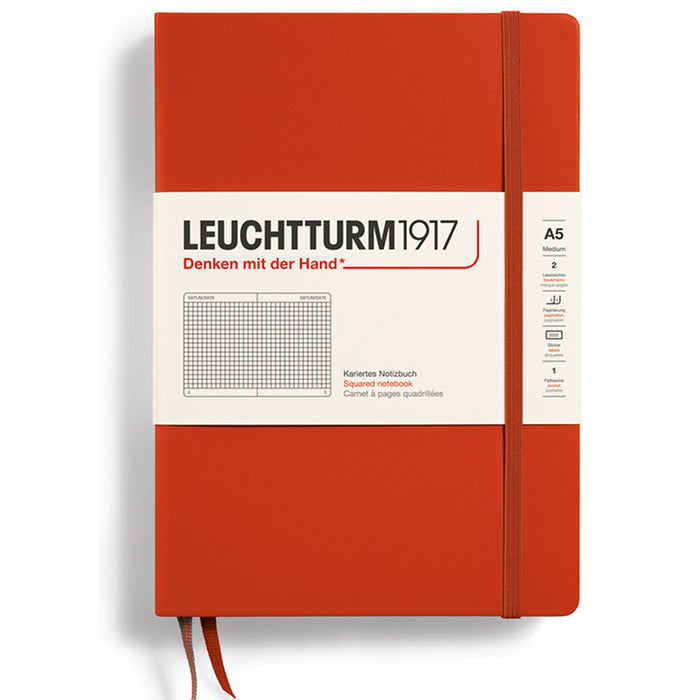 LEUCHTTURM1917 Classic Hard Cover - Medium (A5) - Squared / Grid - Fox Red