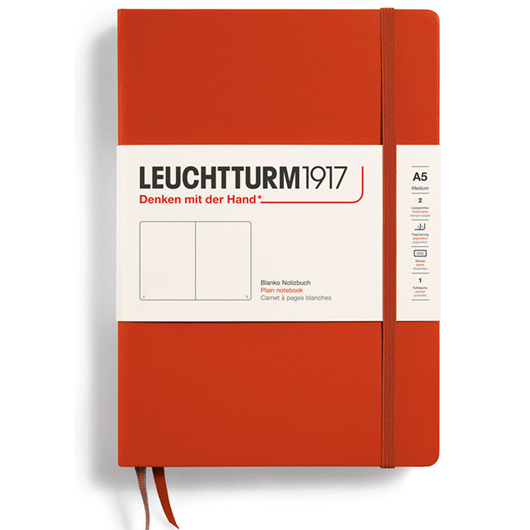 LEUCHTTURM1917 Classic Hard Cover - Medium (A5) - Plain - Fox Red