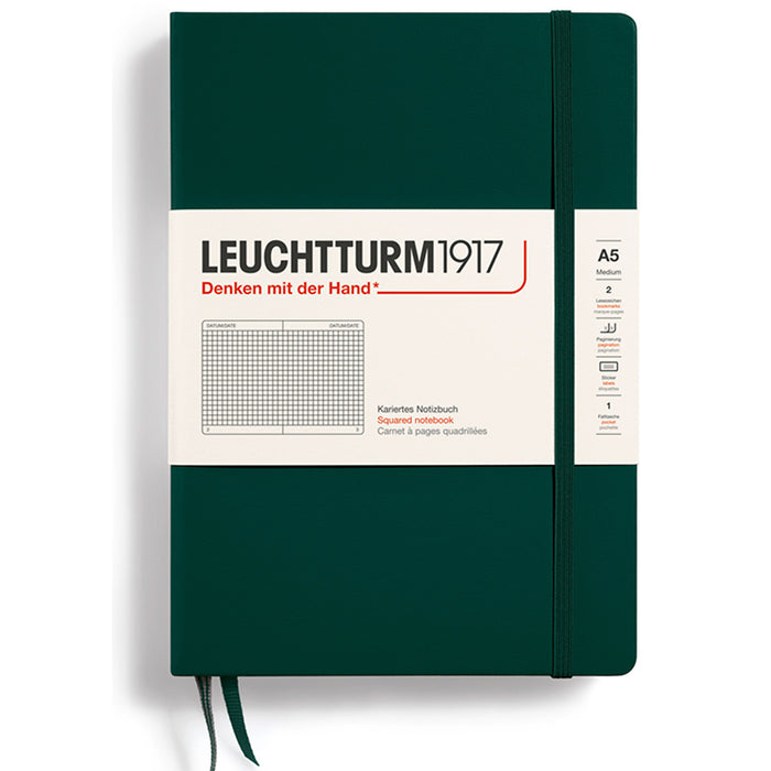LEUCHTTURM1917 Classic Hard Cover - Medium (A5) - Squared / Grid - Forest Green