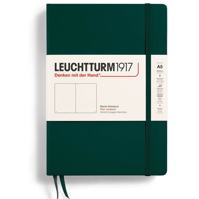 LEUCHTTURM1917 Classic Hard Cover - Medium (A5) - Plain - Forest Green