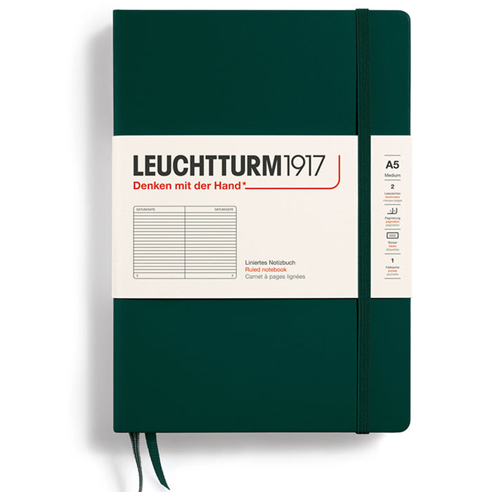 LEUCHTTURM1917 Classic Hard Cover - Medium (A5) - Ruled - Forest Green