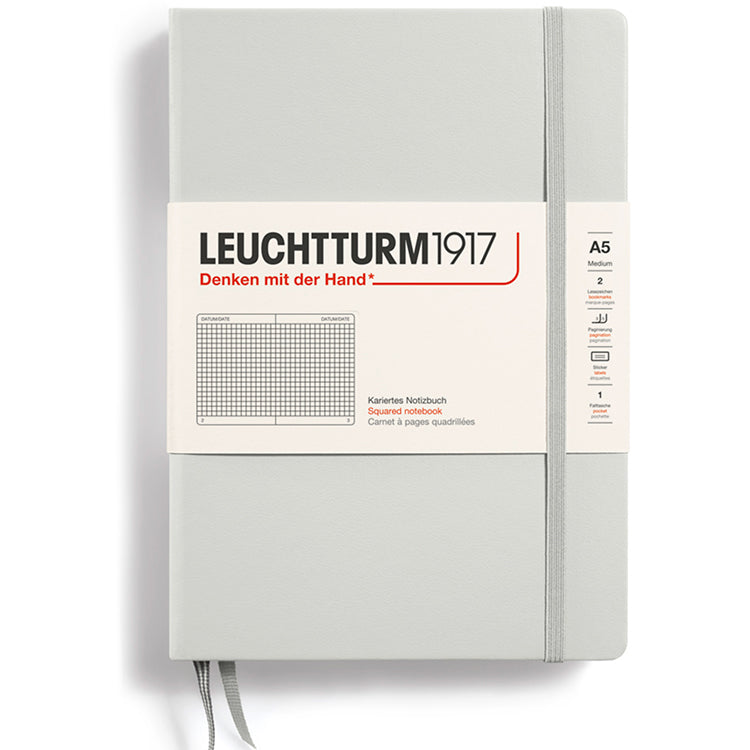 LEUCHTTURM1917 Classic Hard Cover - Medium (A5) - Squared / Grid - Light Grey