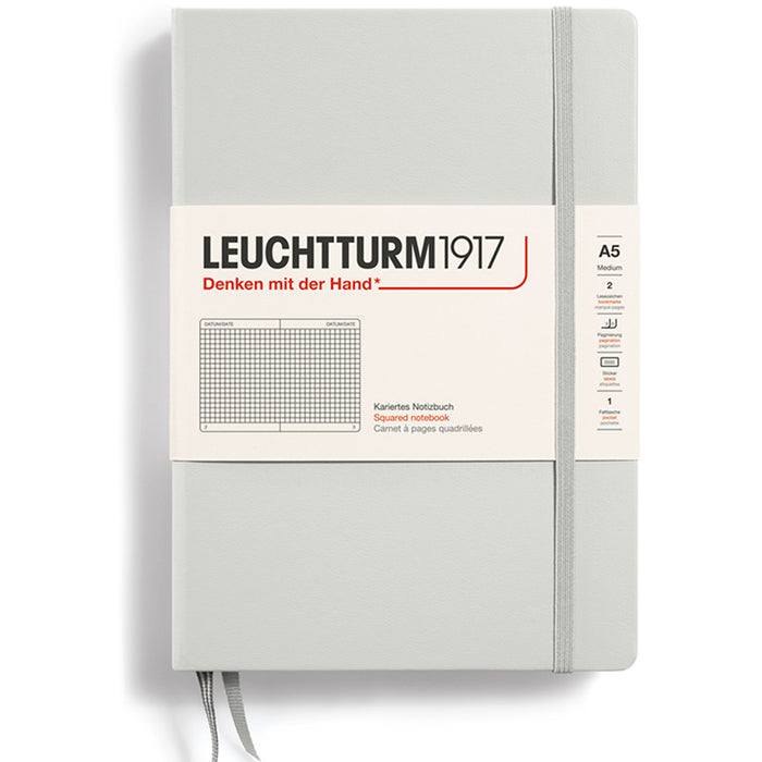 LEUCHTTURM1917 Classic Hard Cover - Medium (A5) - Squared / Grid - Light Grey