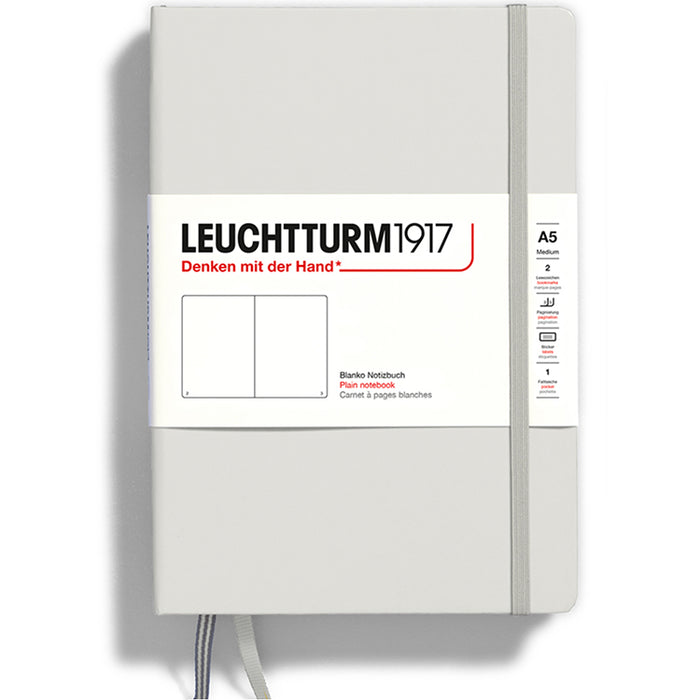 LEUCHTTURM1917 Classic Hard Cover - Medium (A5) - Plain - Light Grey