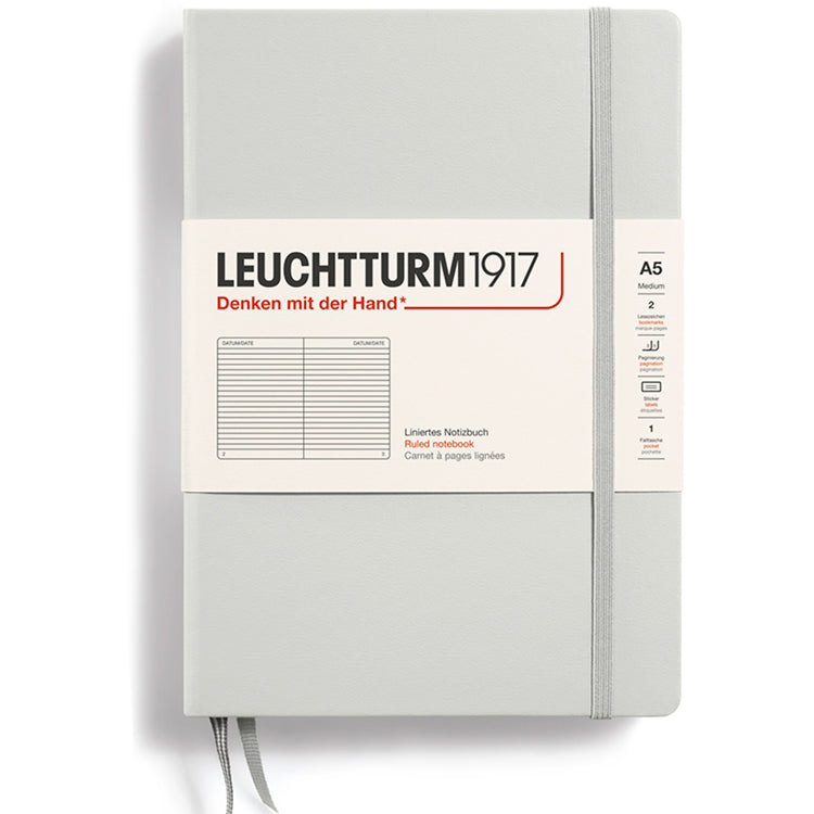 LEUCHTTURM1917 Classic Hard Cover - Medium (A5) - Ruled - Light Grey