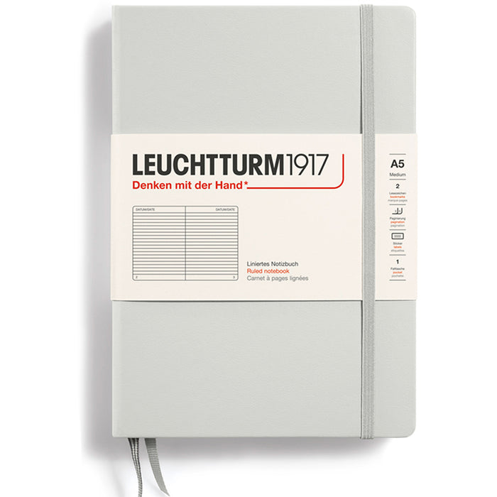 LEUCHTTURM1917 Classic Hard Cover - Medium (A5) - Ruled - Light Grey