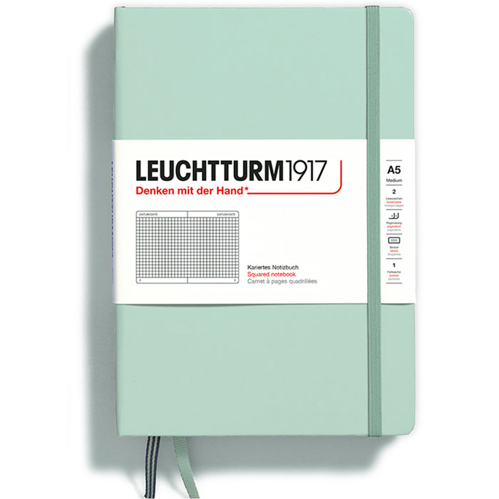 LEUCHTTURM1917 Classic Hard Cover - Medium (A5) - Squared / Grid - Mint Green