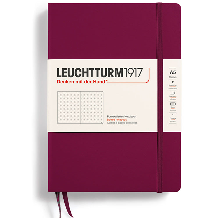 LEUCHTTURM1917 Classic Hard Cover - Medium (A5) - Dotted - Port Red