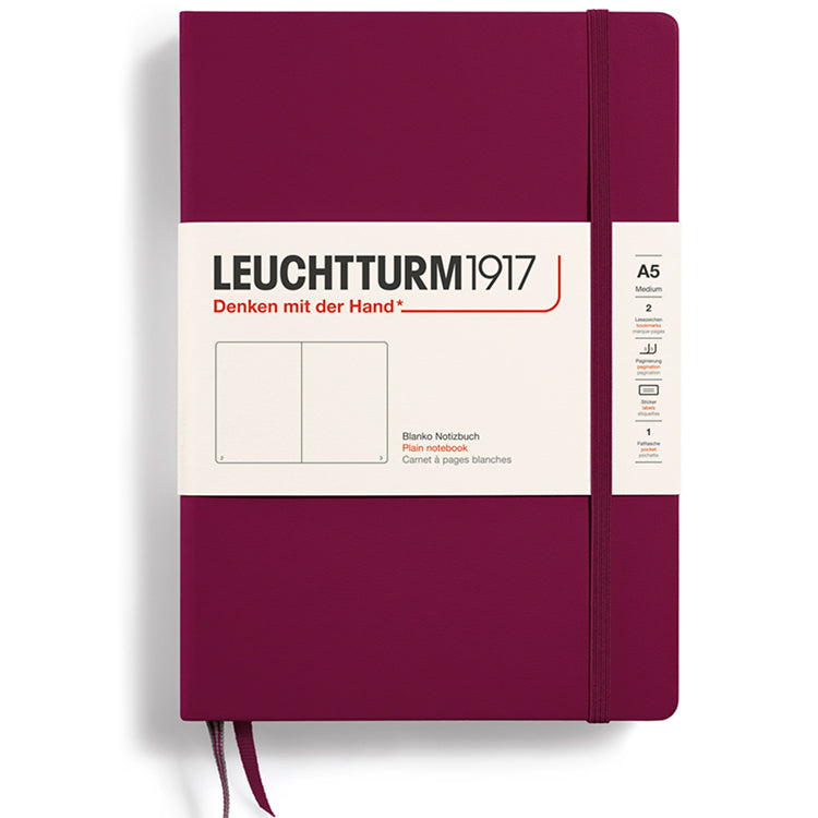 LEUCHTTURM1917 Classic Hard Cover - Medium (A5) - Plain - Port Red