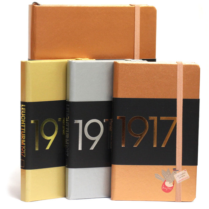 LEUCHTTURM1917 Classic Hard Cover - Medium (A5) - Plain - Gold - Metallic Anniversary Edition