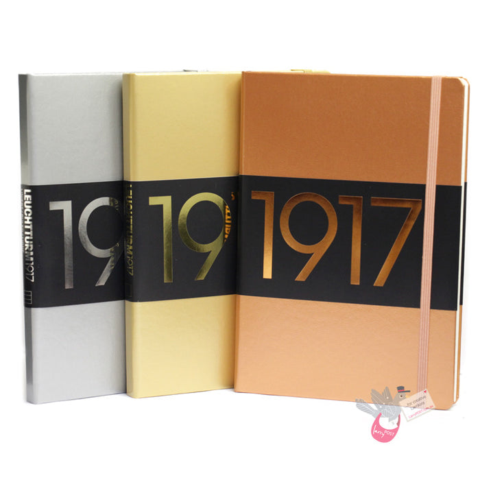 LEUCHTTURM1917 Classic Hard Cover - Medium (A5) - Plain - Gold - Metallic Anniversary Edition
