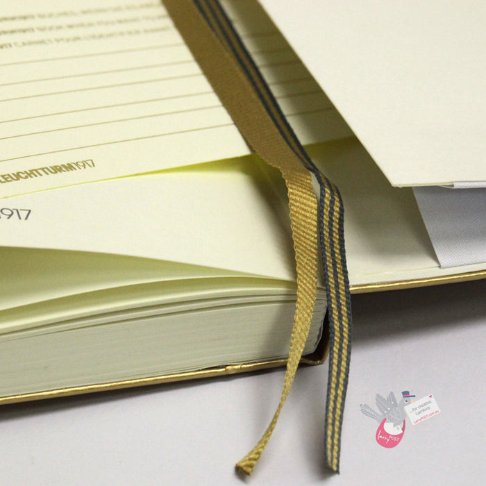 LEUCHTTURM1917 Classic Hard Cover - Medium (A5) - Plain - Gold - Metallic Anniversary Edition
