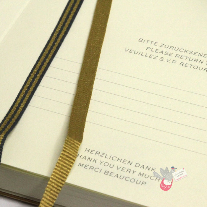 LEUCHTTURM1917 Classic Hard Cover - Medium (A5) - Plain - Gold - Metallic Anniversary Edition