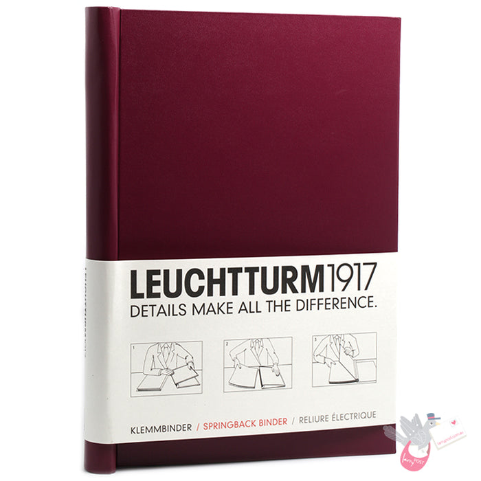 LEUCHTTURM1917 Peka Springback Binder in Port Red | LarryPOST