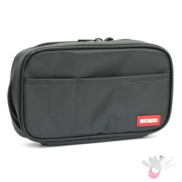 LIHIT LAB - Smart Fit Pen Case (Book -Type) - Single Zipper - Midnight