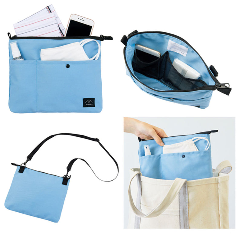 LIHIT LAB - Alclea Sacoche Carrying Pouch - A5 - Light Blue (includes shoulder strap)
