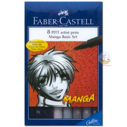 FABER-CASTELL PITT Artist Pen - Manga - Basic set of 8 pens