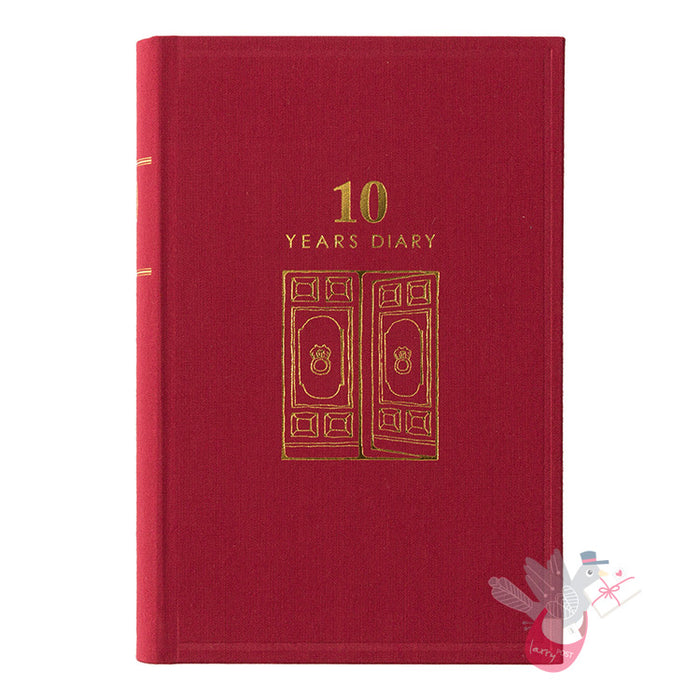 MIDORI - Undated 10 Year Diary - Daily - Red