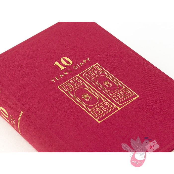 MIDORI - Undated 10 Year Diary - Daily - Red