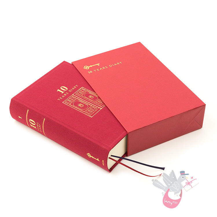 MIDORI - Undated 10 Year Diary - Daily - Red