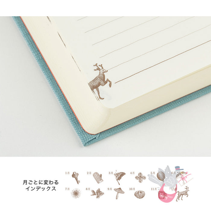 MIDORI - Undated 3 Year Diary - Daily - Blue
