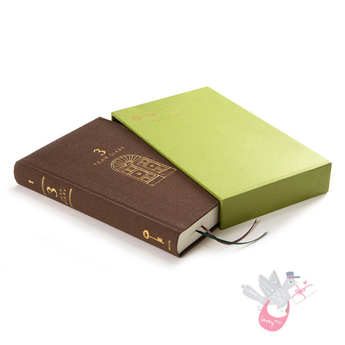 MIDORI - Undated 3 Year Diary - Daily - Brown