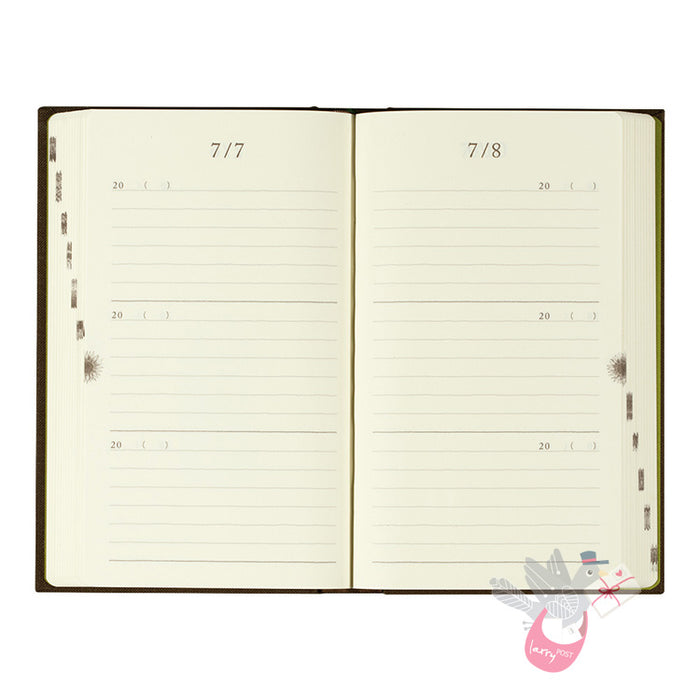 MIDORI - Undated 3 Year Diary - Daily - Brown