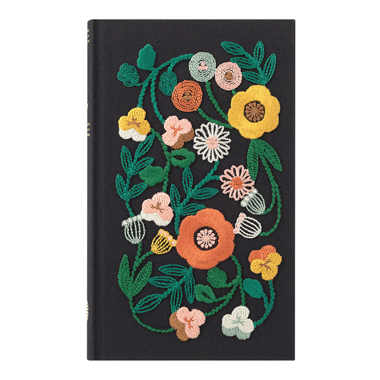 MIDORI - Undated 5 Year Diary - Daily - Embroidered Black - B6