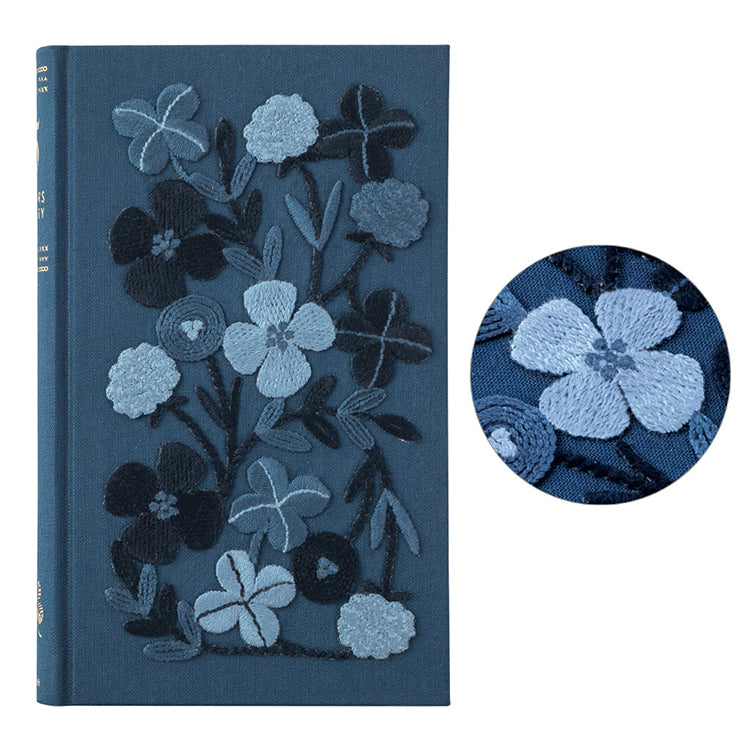 MIDORI - Undated 5 Year Diary - Daily - Embroidered Blue - B6