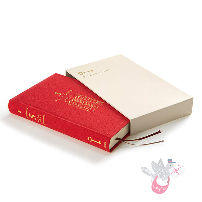 MIDORI - Undated 5 Year Diary - Daily - Red