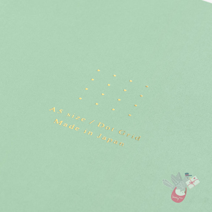 MIDORI - Cahier Journal - 56 Pages - Dotted - A5 - Green - Pack of 5