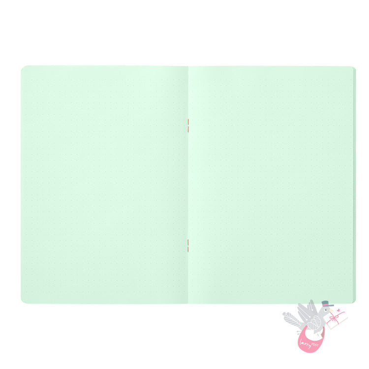 MIDORI - Cahier Journal - 56 Pages - Dotted - A5 - Green - Pack of 5