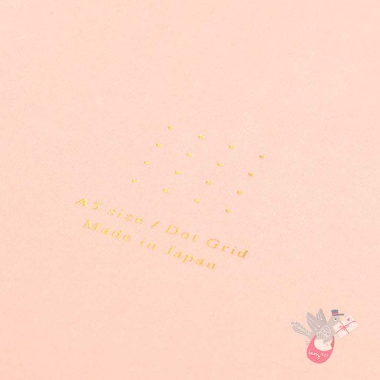 MIDORI - Cahier Journal - 56 Pages - Dotted - A5 - Pink - Pack of 5
