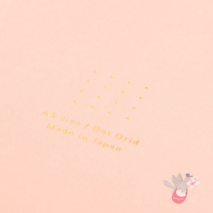MIDORI - Cahier Journal - 56 Pages - Dotted - A5 - Pink - Pack of 5