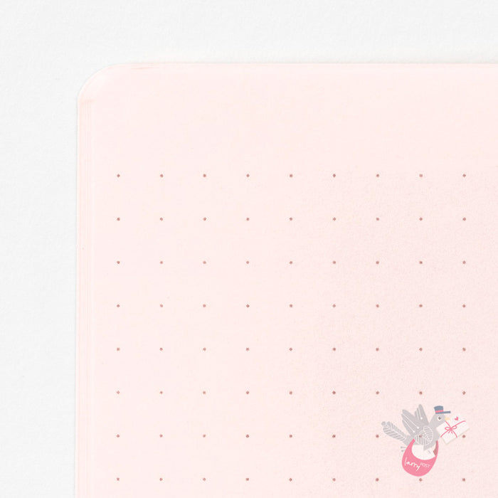 MIDORI - Cahier Journal - 56 Pages - Dotted - A5 - Pink - Pack of 5