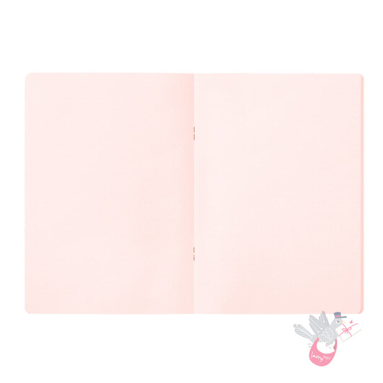 MIDORI - Cahier Journal - 56 Pages - Dotted - A5 - Pink - Pack of 5