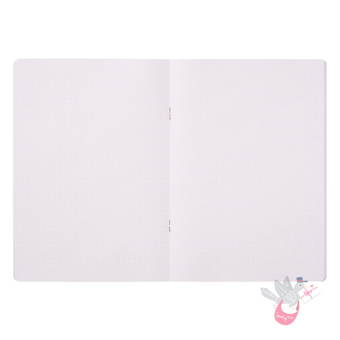 MIDORI - Cahier Journal - 56 Pages - Dotted - A5 - Purple - Pack of 5