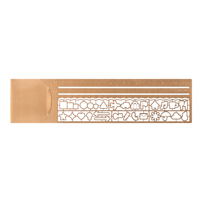 MIDORI - Clip Ruler - 10cm - Copper