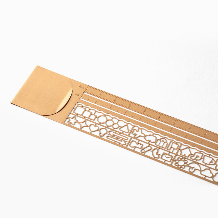 MIDORI - Clip Ruler - 10cm - Copper