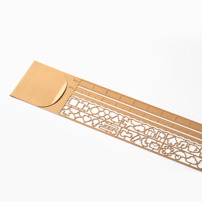 MIDORI - Clip Ruler - 10cm - Copper