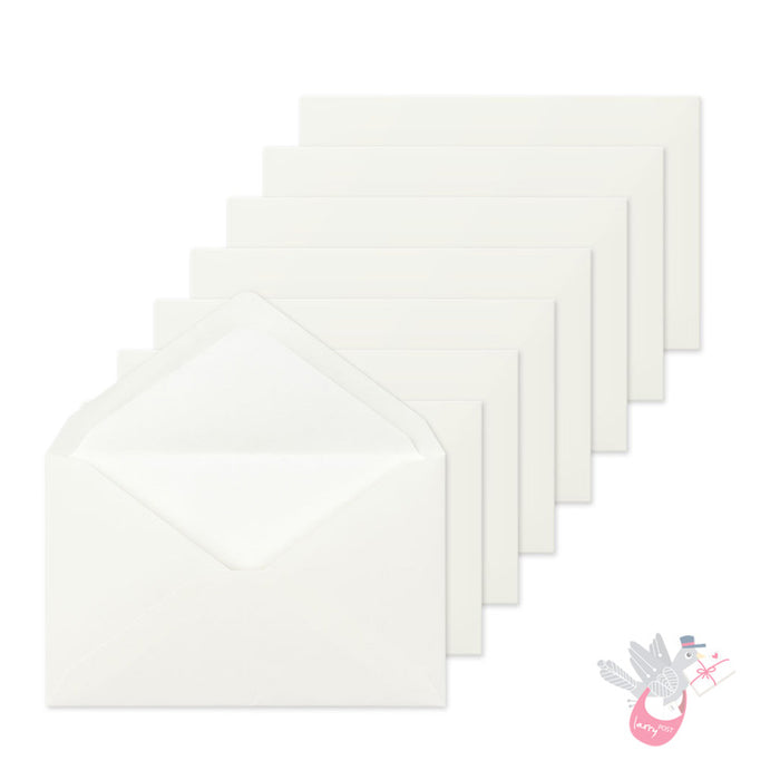 MIDORI - MD Paper Cotton - Double Envelope - Cream - Pack of 8