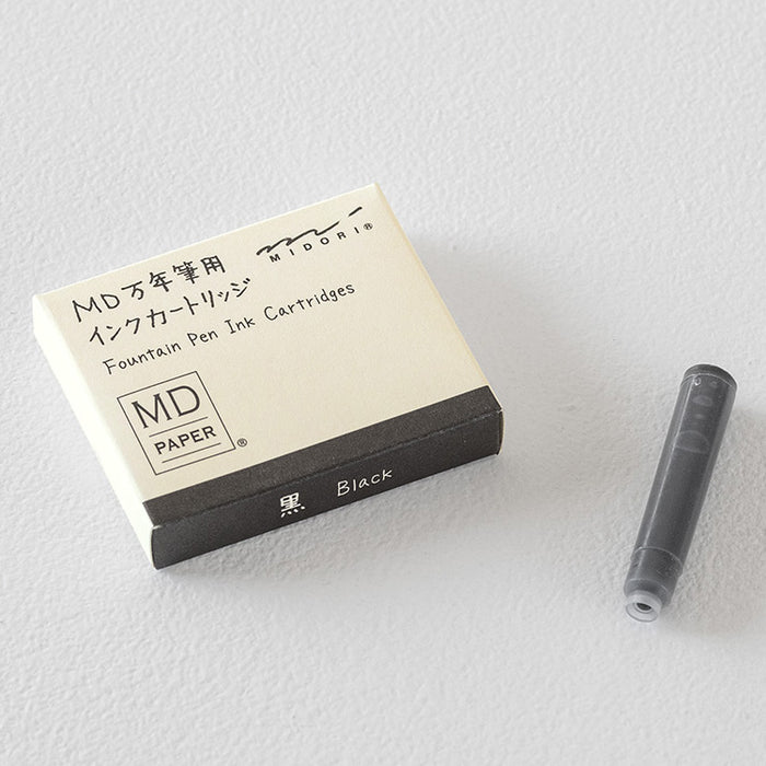 MIDORI Ink Cartridges - Black - Pack of 6