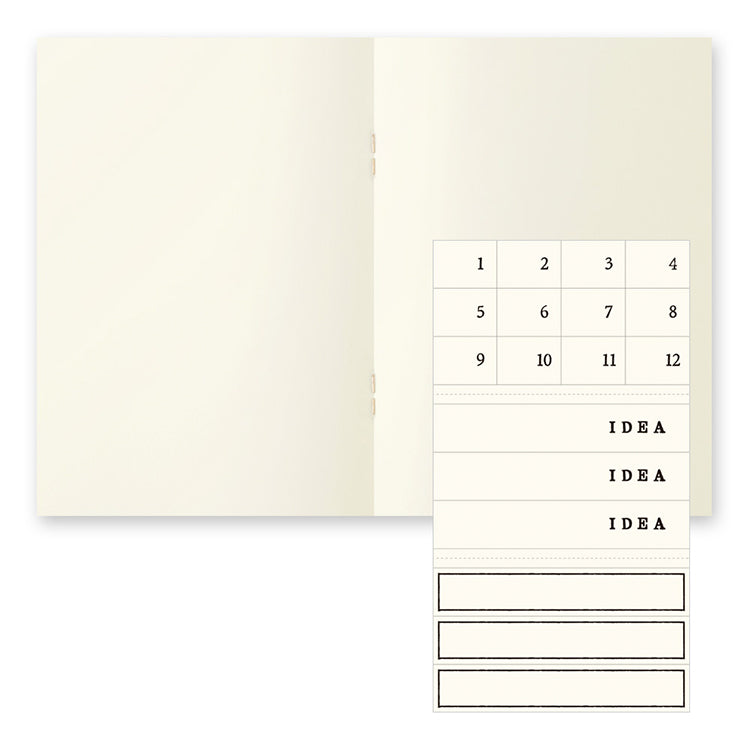 MIDORI - Notebook - Light - A6 - Blank (pack of 3)