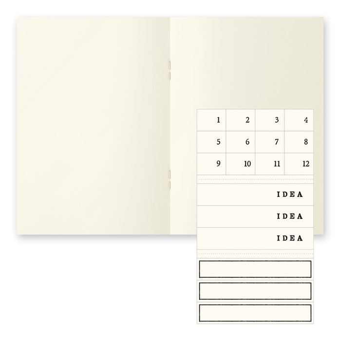 MIDORI - Notebook - Light - A6 - Blank (pack of 3)