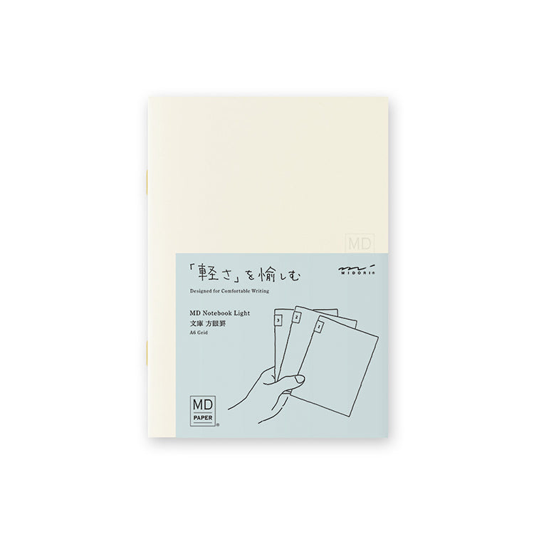 MIDORI - Notebook - Light - A6 - Grid (pack of 3)